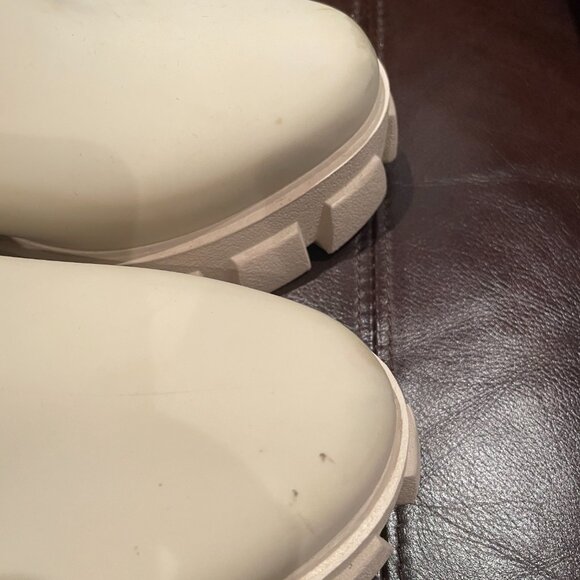 Jeffrey Campbell Women Cream Platform Waterproof Rubber Rain Boot size 10 - Picture 3 of 6